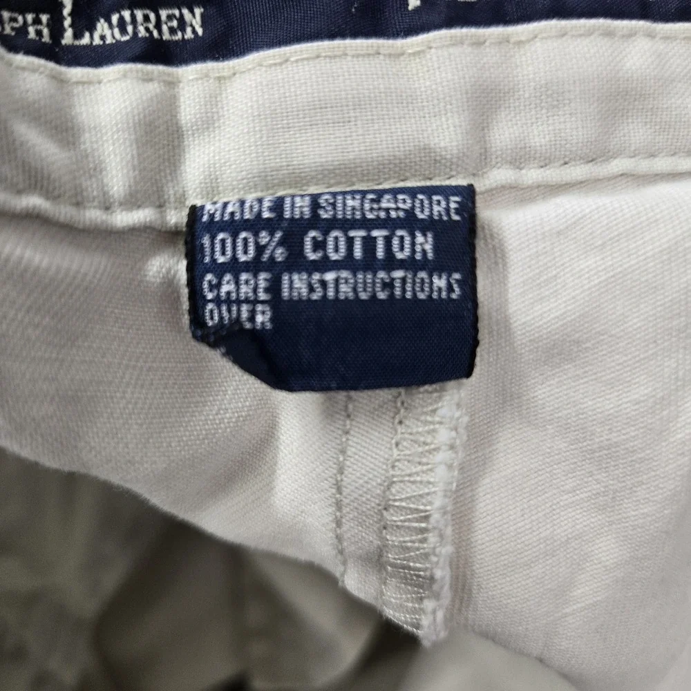 Polo Ralph Lauren Men Pants‎ 38X30 Beige Chino Twill Button Relaxed 26